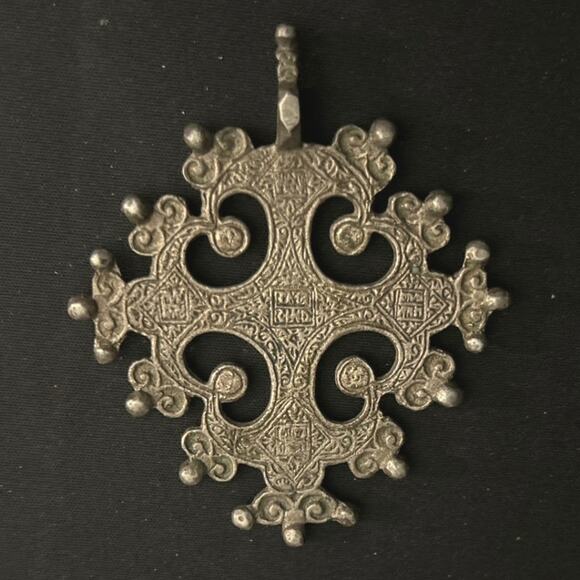 Silver Pectoral Cross Orthodox 17th Century Antique - Picture 8 of 12